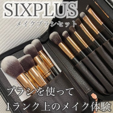 貴族のゴールド メイクブラシ11本セット 化粧ポーチ付き ゴールド×ブラック/SIXPLUS/メイクブラシを使ったクチコミ（1枚目）