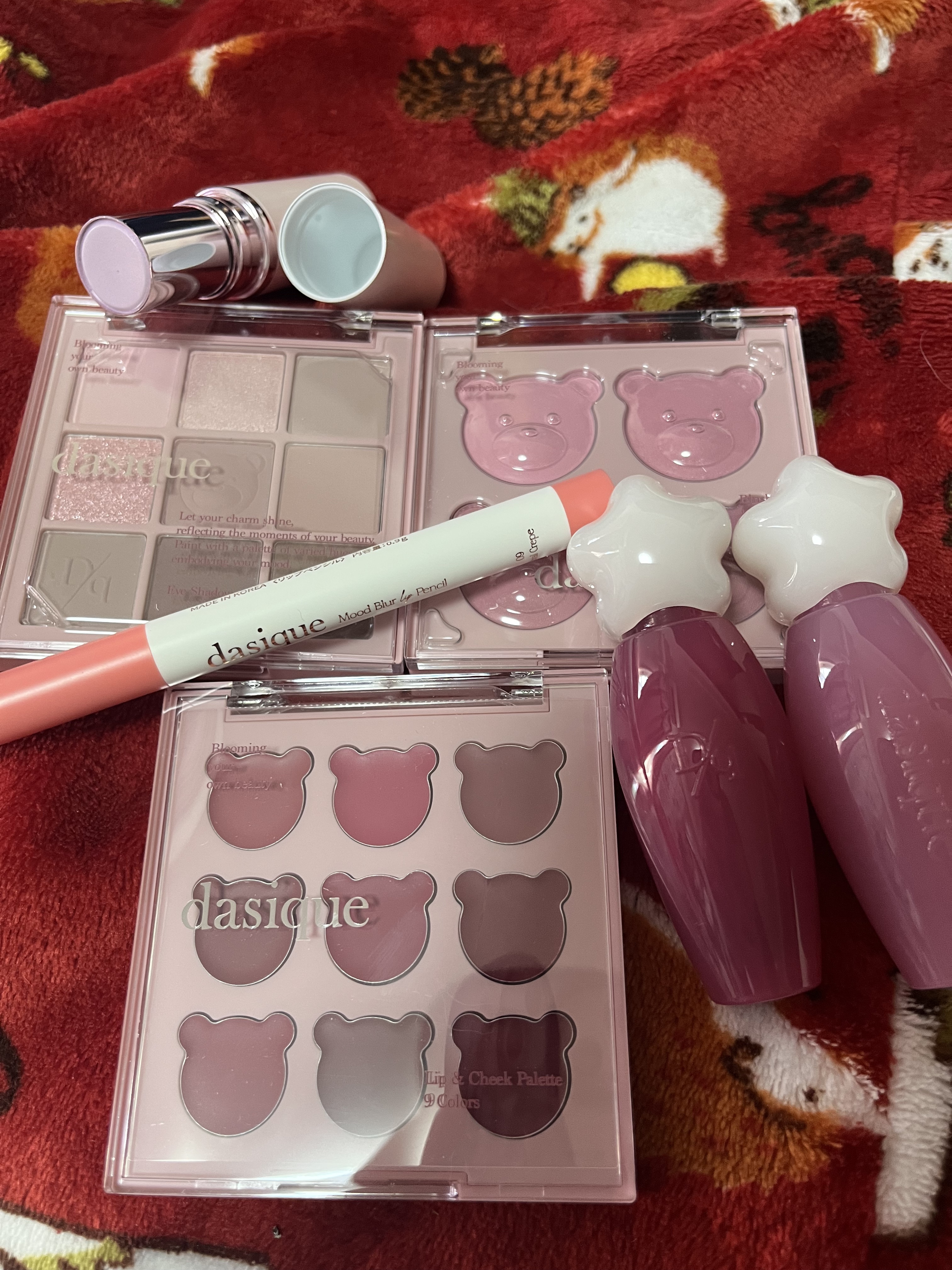 ムードペインティングリップアンドチークパレット 06 スウィートベア/dasique/マルチパレットを使ったクチコミ（1枚目）