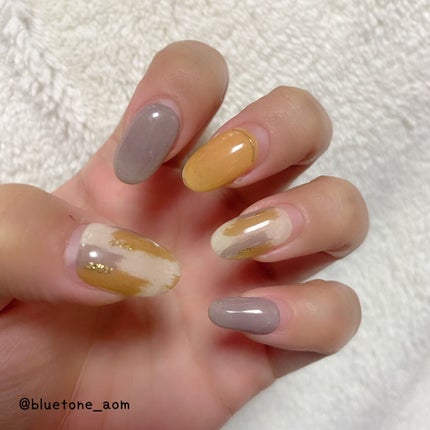 ネイルフィット ジェルネイルシール キャラメルチョコニュアンス/GELATO FACTORY/ネイルシールの画像