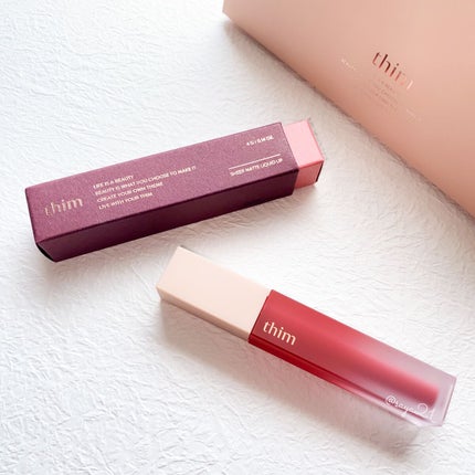 シアーマットリキッドリップ/thim/口紅を使ったクチコミ(1枚目)