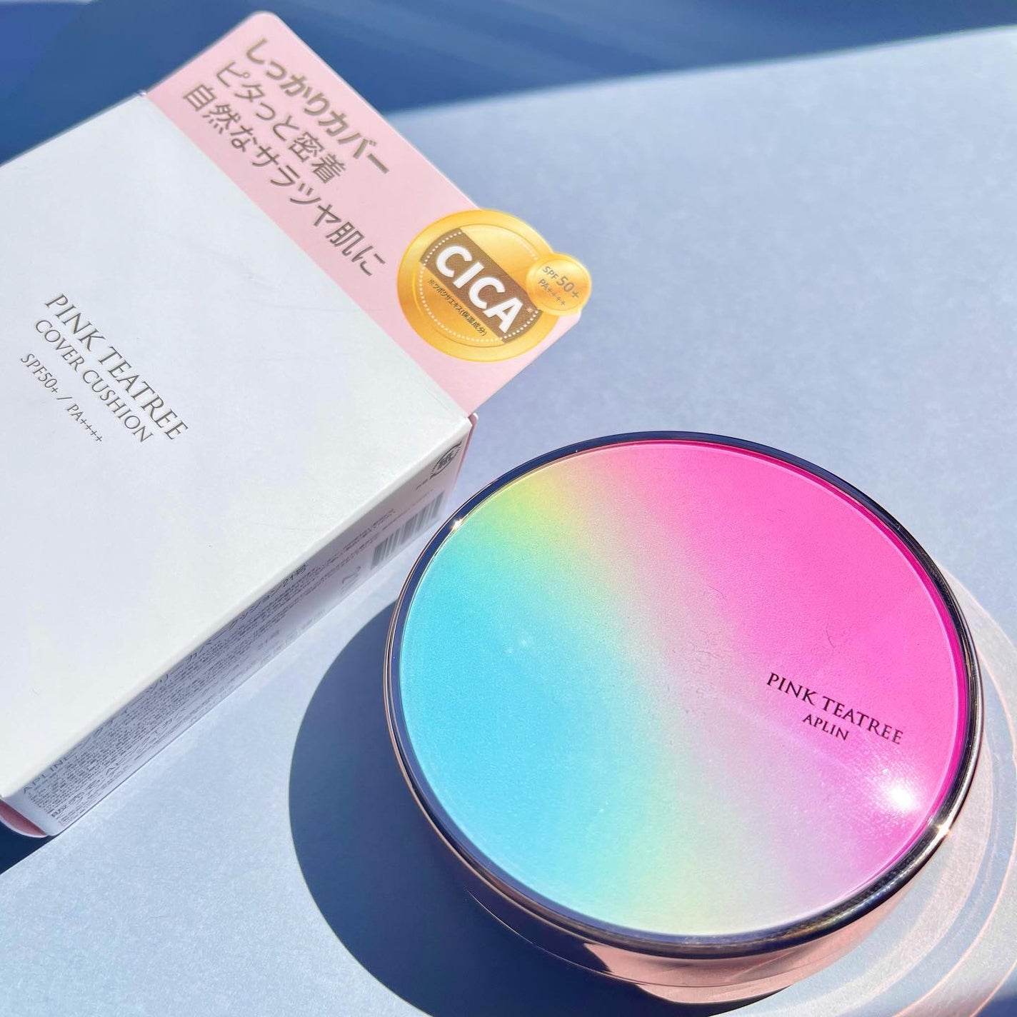 ピンクティーツリーカバークッション/APLIN/クッションファンデーションを使ったクチコミ(1枚目)