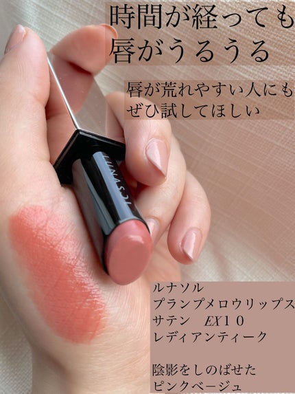 プランプメロウリップス サテン/LUNASOL/口紅を使ったクチコミ(2枚目)