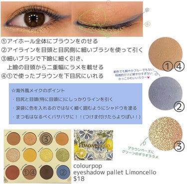 Limoncello Eyeshadow Palette/ColourPop/パウダーアイシャドウを使ったクチコミ（2枚目）