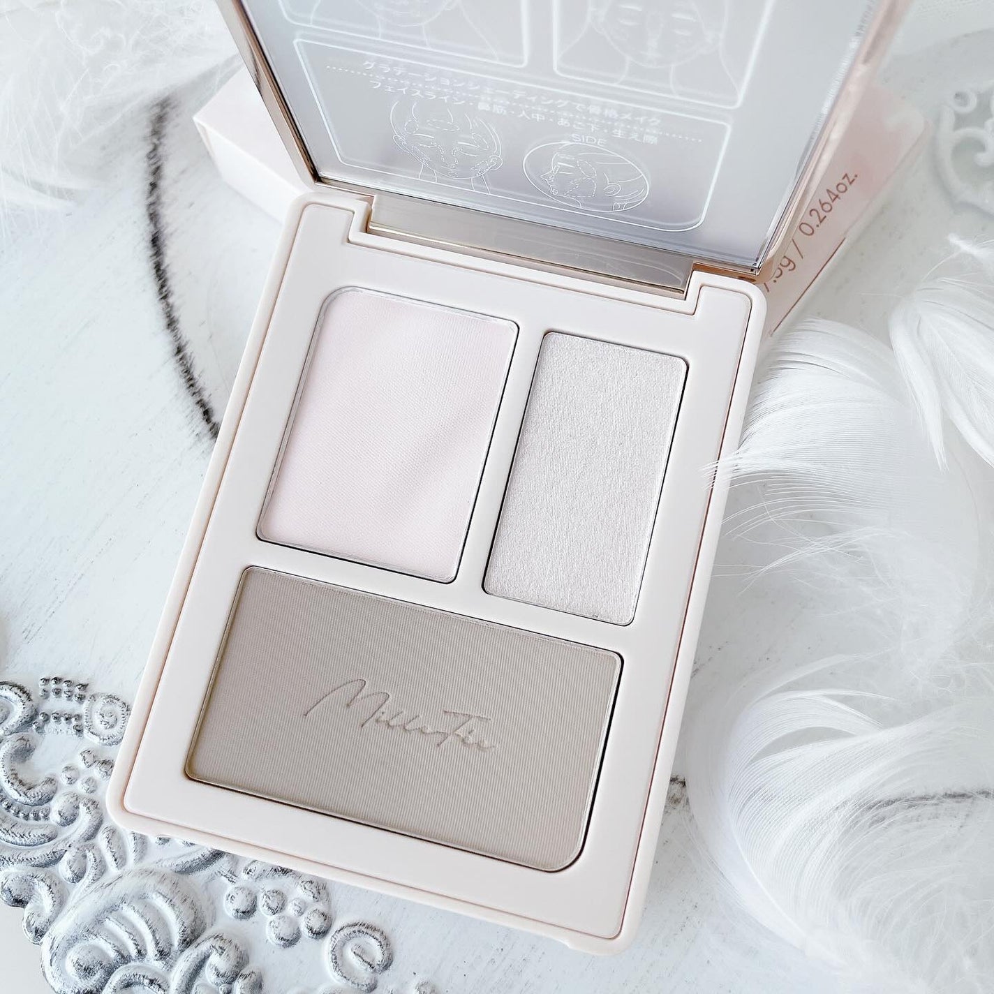 チート顔コントゥアパレット/MilleFée/パウダーハイライトを使ったクチコミ(4枚目)