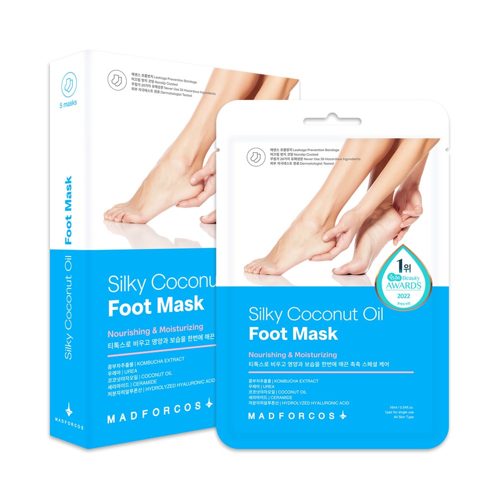 シルキーココナッツオイルフットマスク MADFORCOS