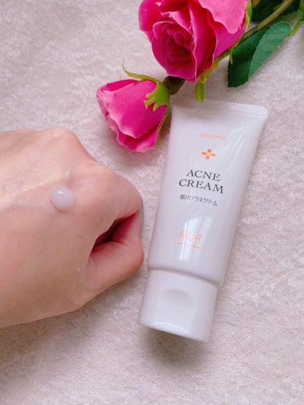 NIKI PITA 薬用アクネクリームのクチコミ「🌺薬用アクネクリーム(保湿ジェルクリーム)
⭐️なめらかなテクスチャーでお肌に塗るとざらつき.....」(1枚目)