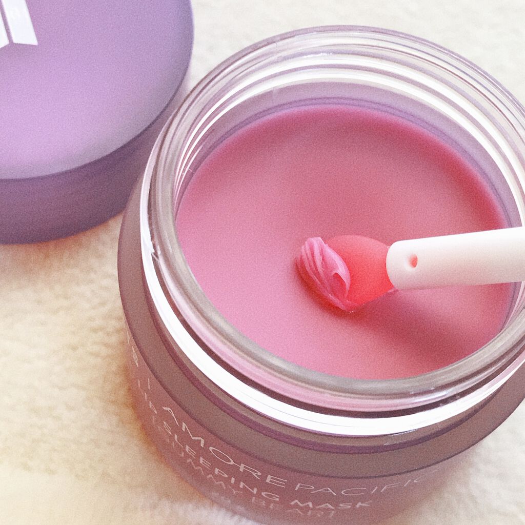 BTS | AMOREPACIFIC リップ スリーピングマスク PURPLE EDITION/LANEIGE/リップケアを使ったクチコミ(5枚目)