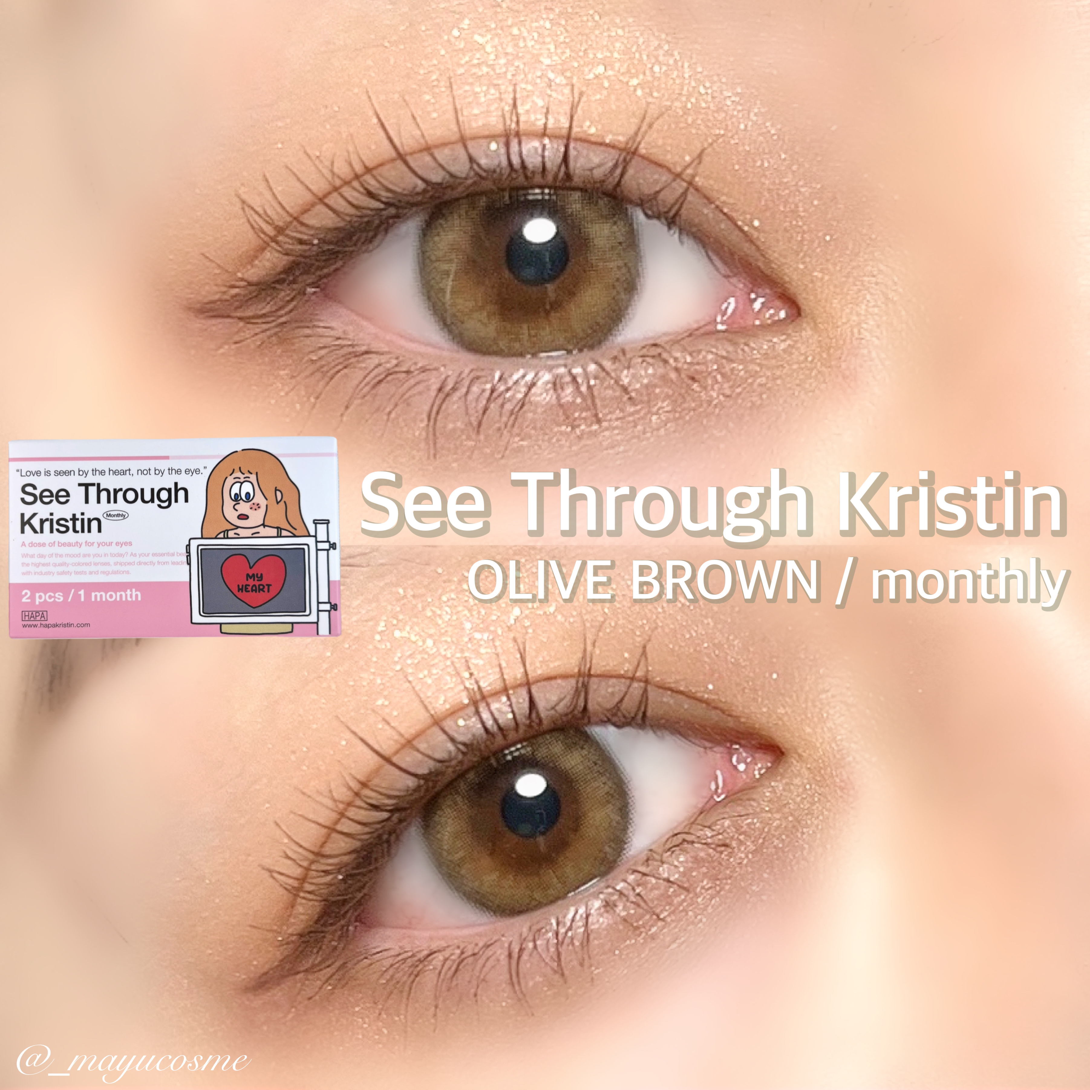 See Through Kristin/Hapa kristin/カラーコンタクトレンズを使ったクチコミ（1枚目）