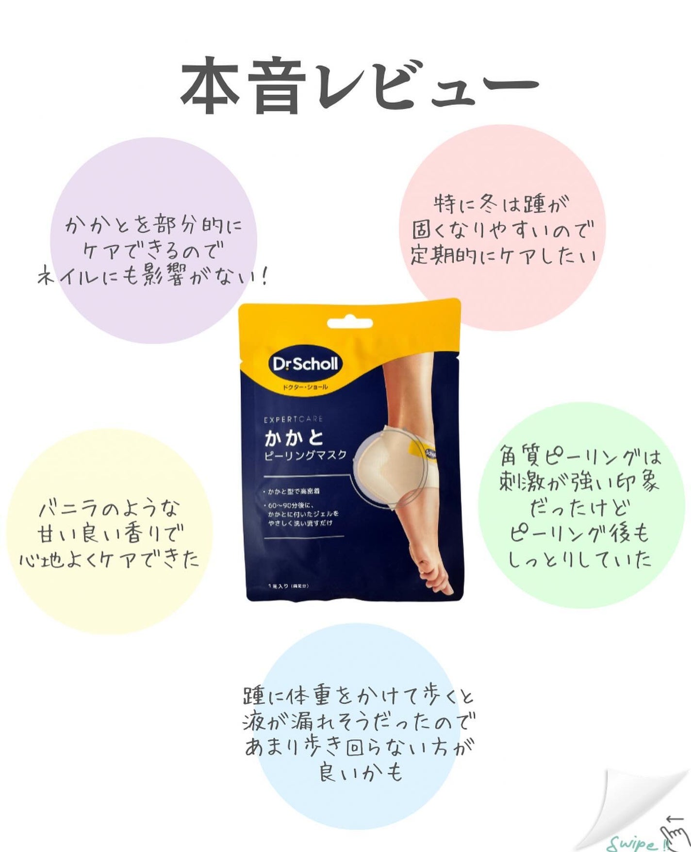 かかとピーリングマスク/ドクター・ショール/レッグ・フットケアを使ったクチコミ(3枚目)