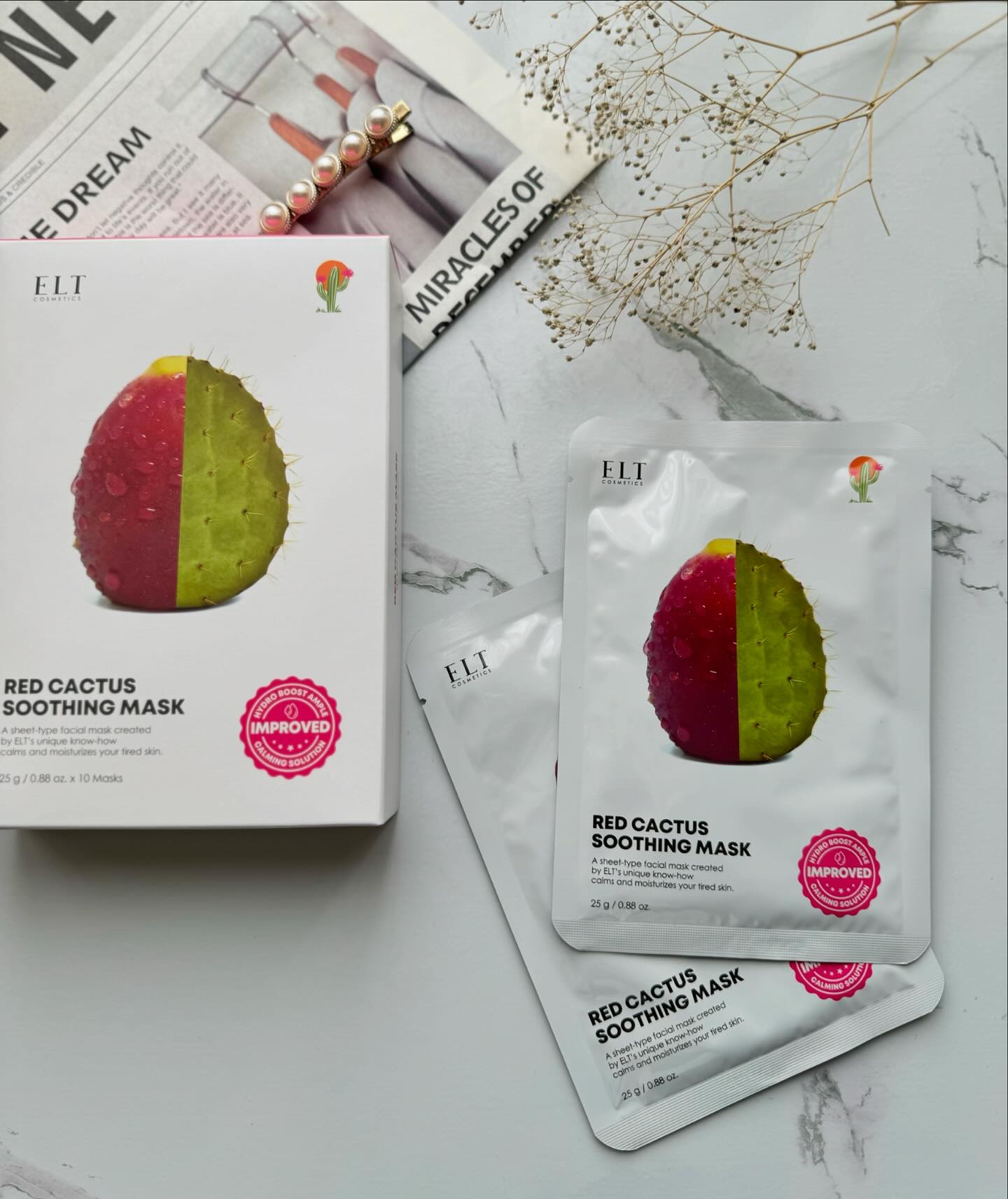 レッドカクタススージングマスク/ELT COSMETICS/シートマスク・パックを使ったクチコミ（2枚目）