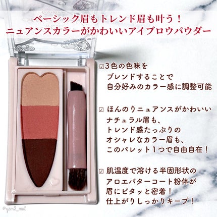 ミックスアイブロウカラー C01 チャームピンク/キャンメイク/パウダーアイブロウを使ったクチコミ(3枚目)