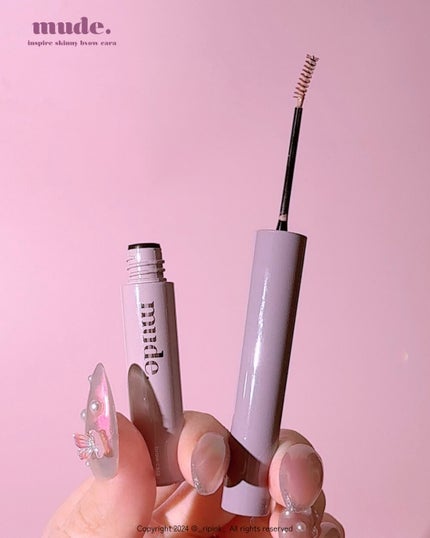 インスパイアスキニーブロウカラ/mude/眉マスカラを使ったクチコミ(4枚目)