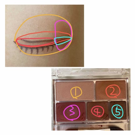 パーフェクトマルチアイズ/キャンメイク/アイシャドウパレットを使ったクチコミ(3枚目)