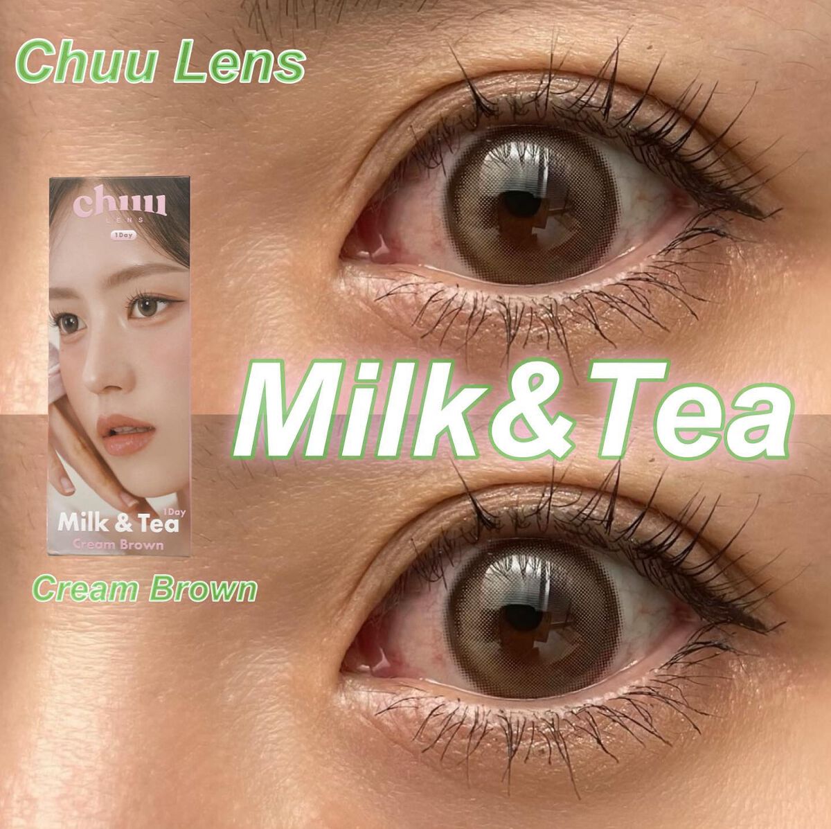 chuuLENS Milk&Tea 1day/chuu LENS/ワンデー(1DAY)カラコンを使ったクチコミ(1枚目)