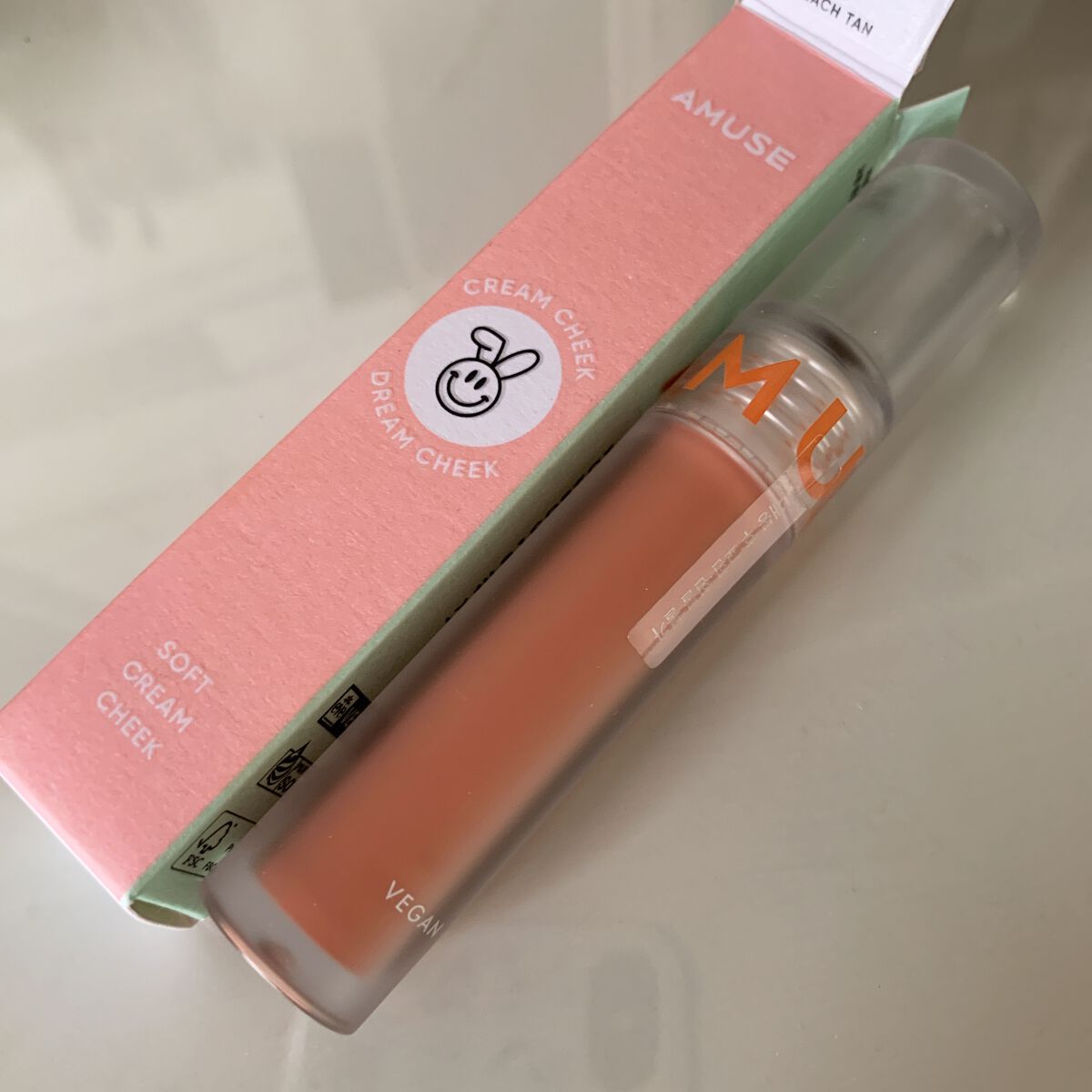 ソフトクリームチーク 03ピーチタン/AMUSE/リキッドチークを使ったクチコミ（1枚目）