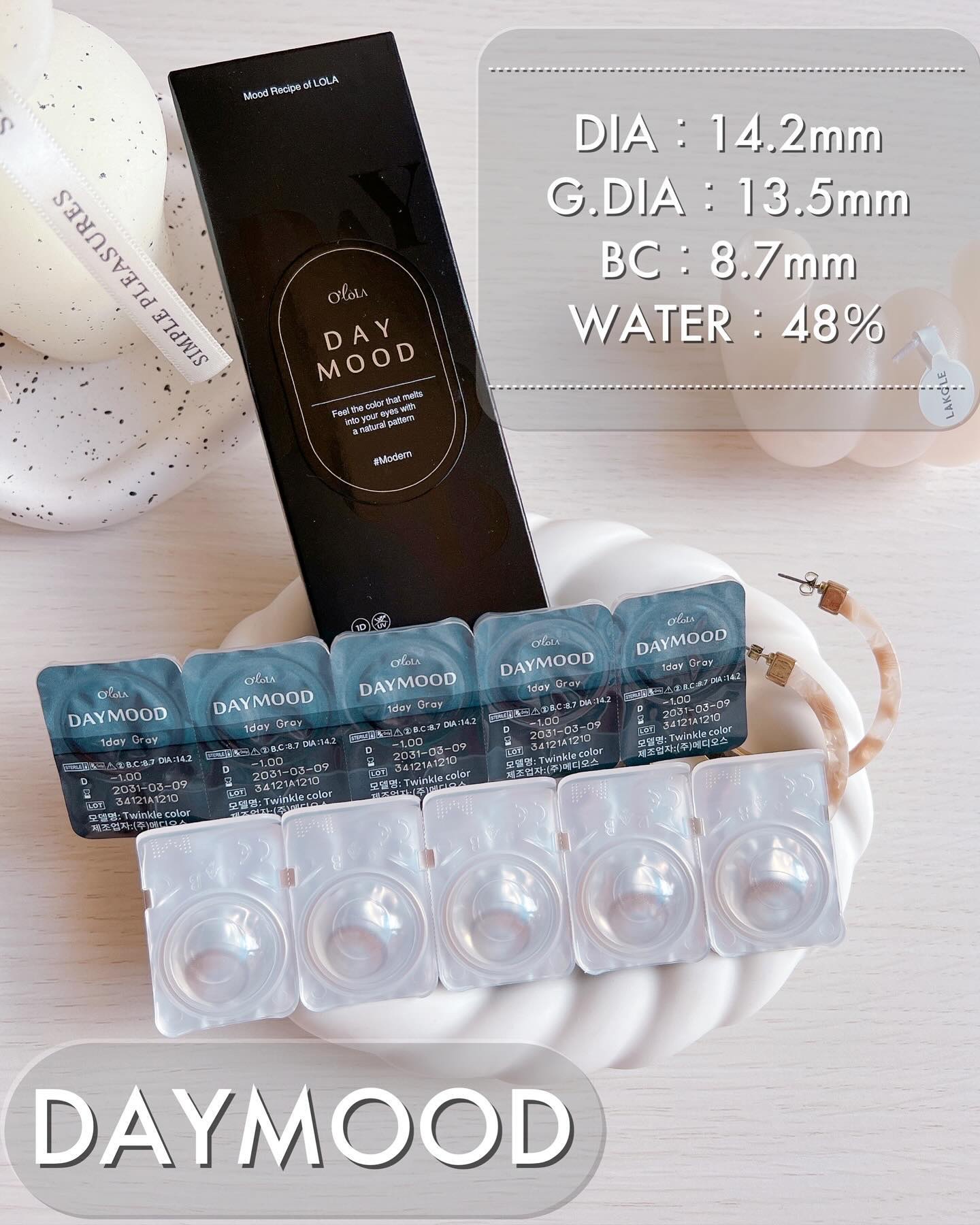 デームードワンデー(DAYMOOD 1day) 02 グレー/OLOLA/ワンデー（１DAY）カラコンを使ったクチコミ（2枚目）