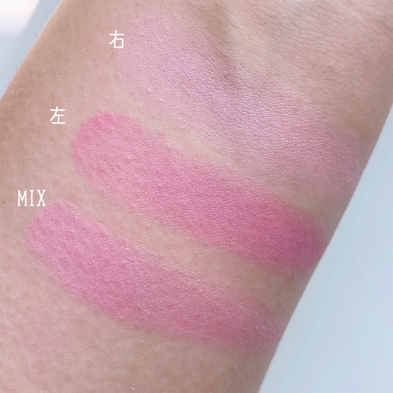 シアーレイヤリングデュアルブラッシャー 4. ピンクインテンス/wakemake/パウダーチークを使ったクチコミ（2枚目）