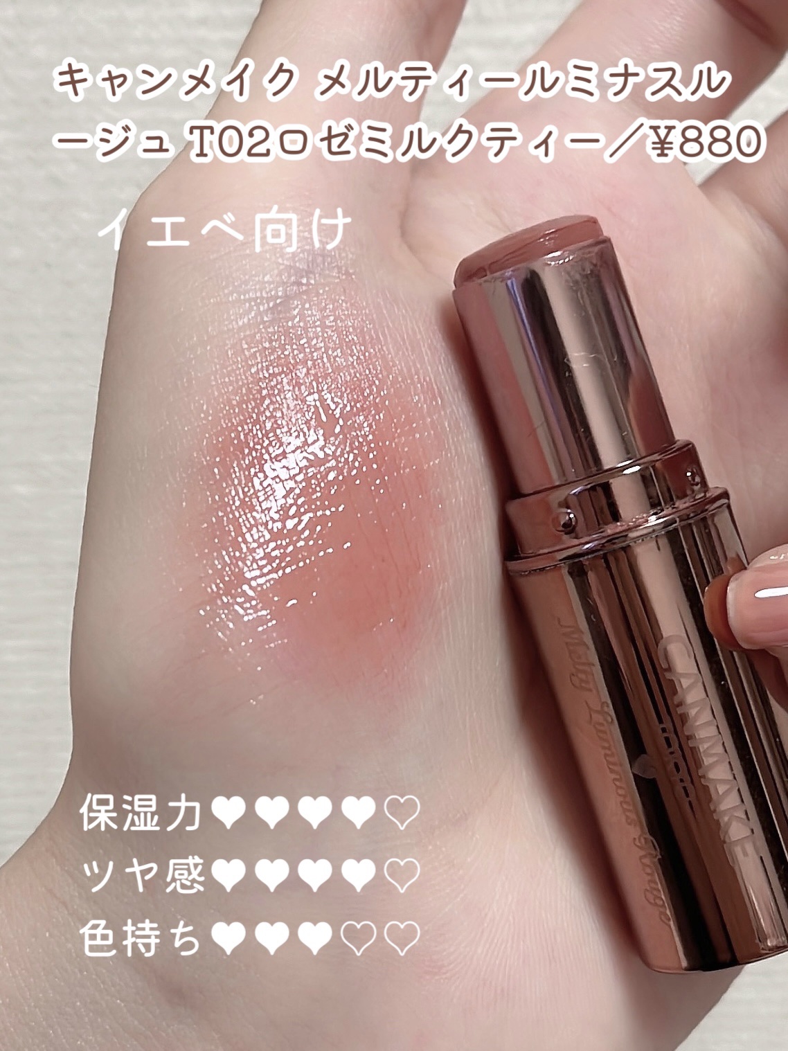 ニベア・CEZANNE・ちふれ・キャンメイク・&nd by rom&ndの口紅・グロス