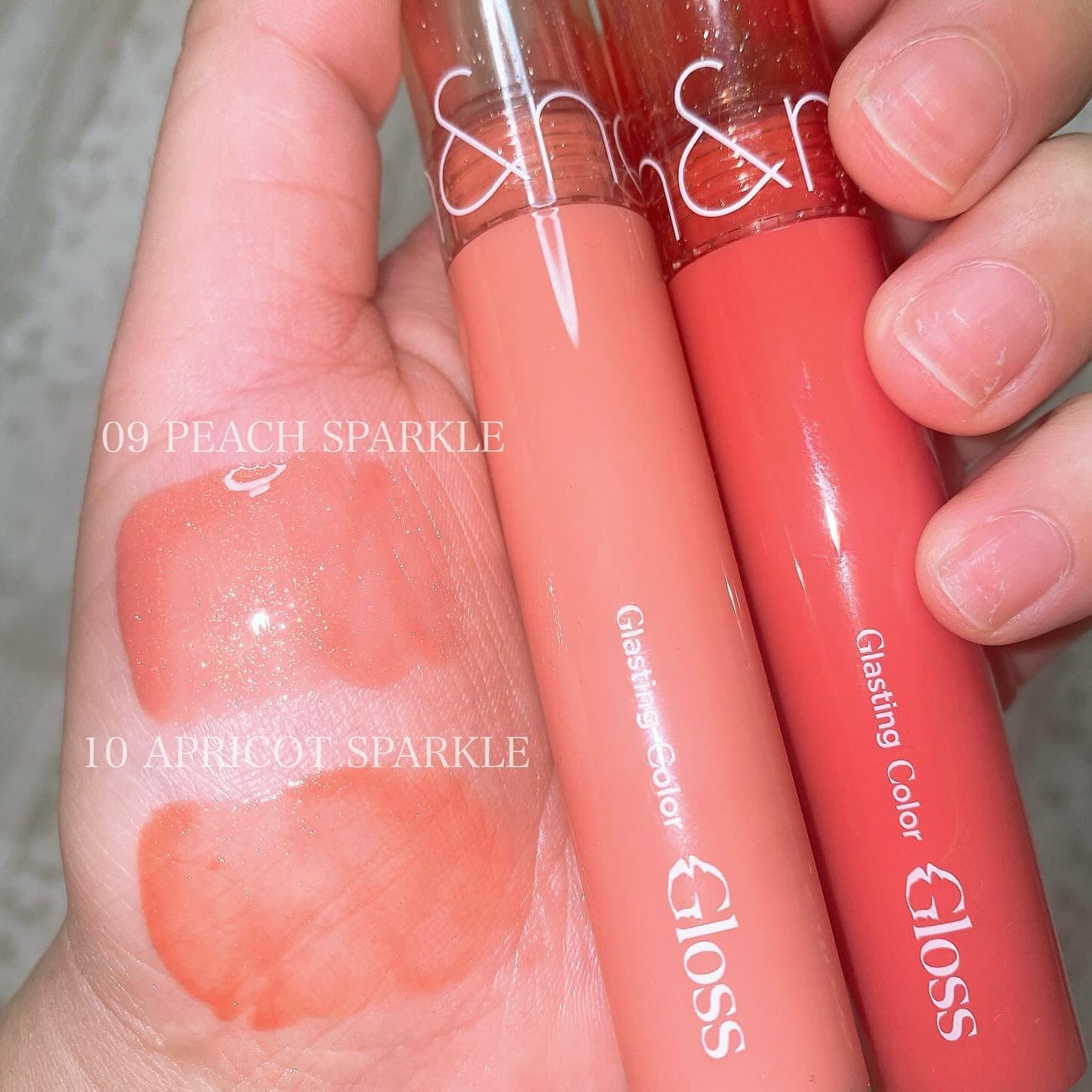 グラスティングカラーグロス/rom&nd/リップグロスを使ったクチコミ(7枚目)