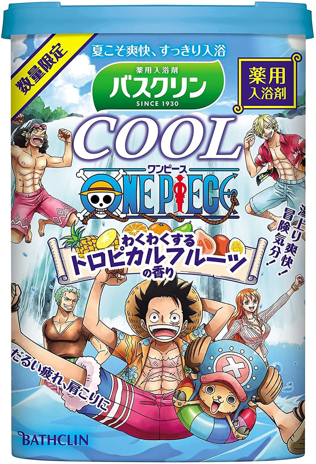 バスクリン バスクリンクール ワンピースコラボデザイン わくわくするトロピカルフルーツの香り