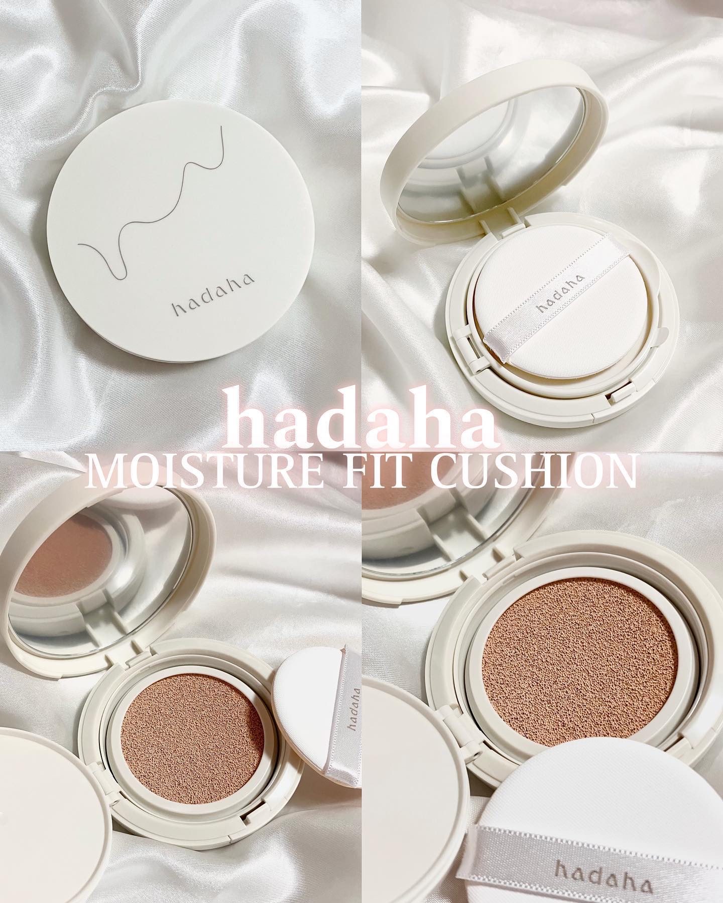 モイスチャーフィットクッション 01 ライト/hadaha/クッションファンデーションを使ったクチコミ（2枚目）