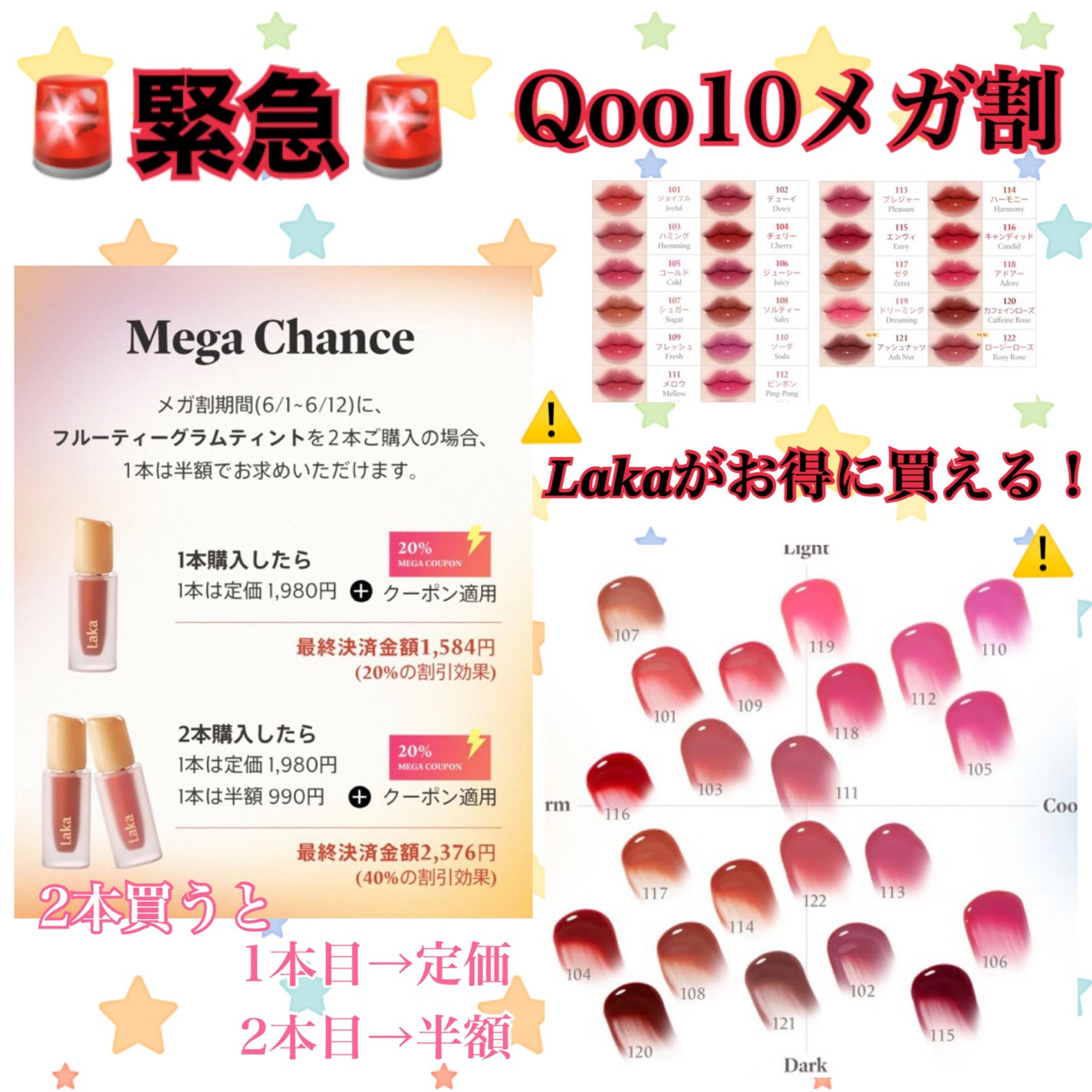 フルーティーグラムティント/Laka/リップティントを使ったクチコミ(1枚目)