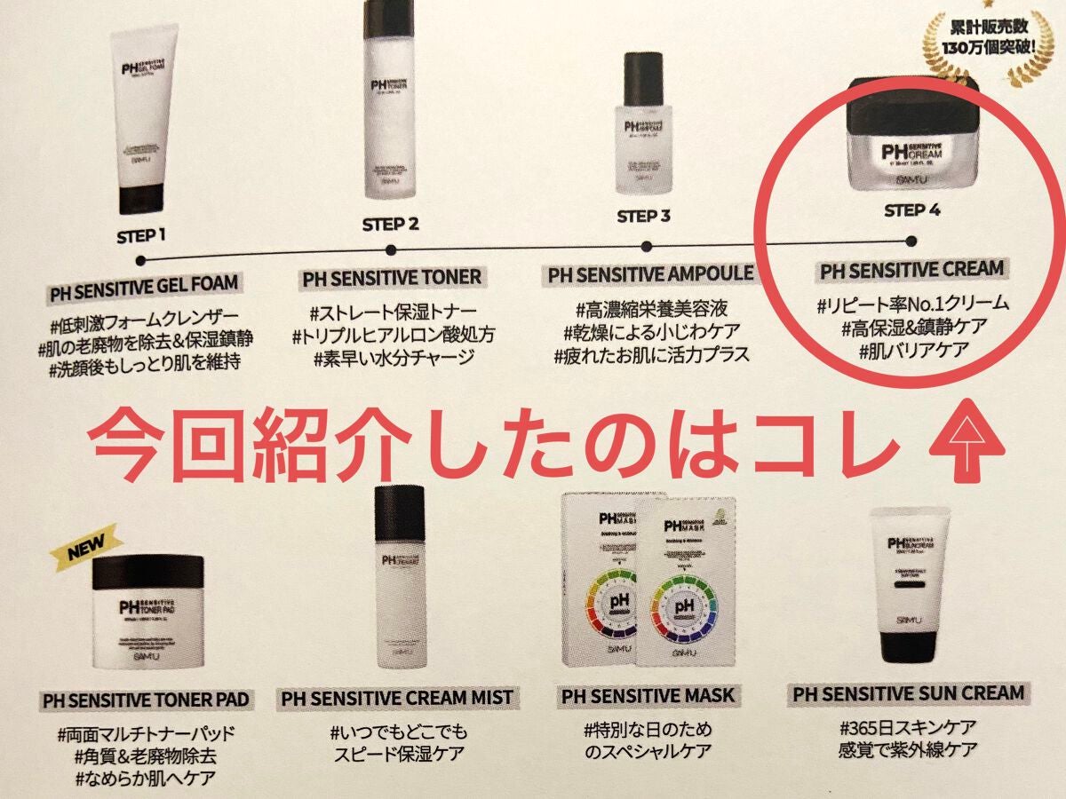 サミュ PHセンシティブクリーム/SAM'U/フェイスクリームを使ったクチコミ(4枚目)