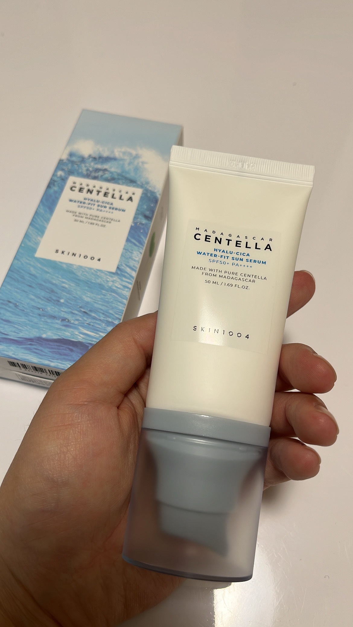 ヒアルーシカ ウォーターフィット サンセラム/SKIN1004/日焼け止めローションを使ったクチコミ（1枚目）
