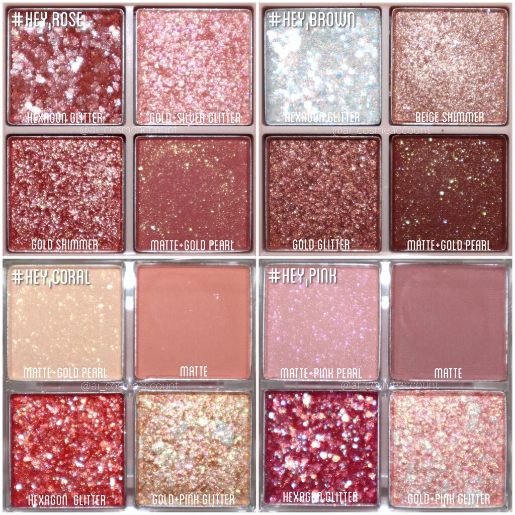 TWINKLE POP Pearl Flex Glitter Eye Palette ヘイ、コーラル/CLIO/アイシャドウパレットを使ったクチコミ（2枚目）