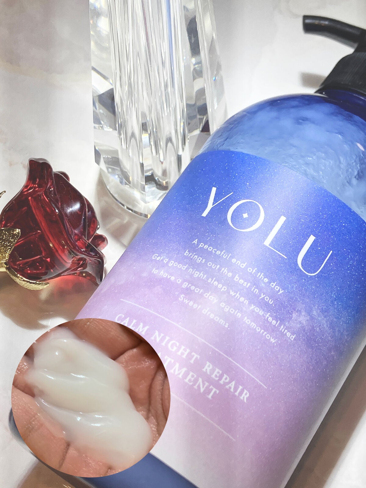 カームナイトリペアシャンプー/トリートメント/YOLU/市販シャンプーを使ったクチコミ(3枚目)