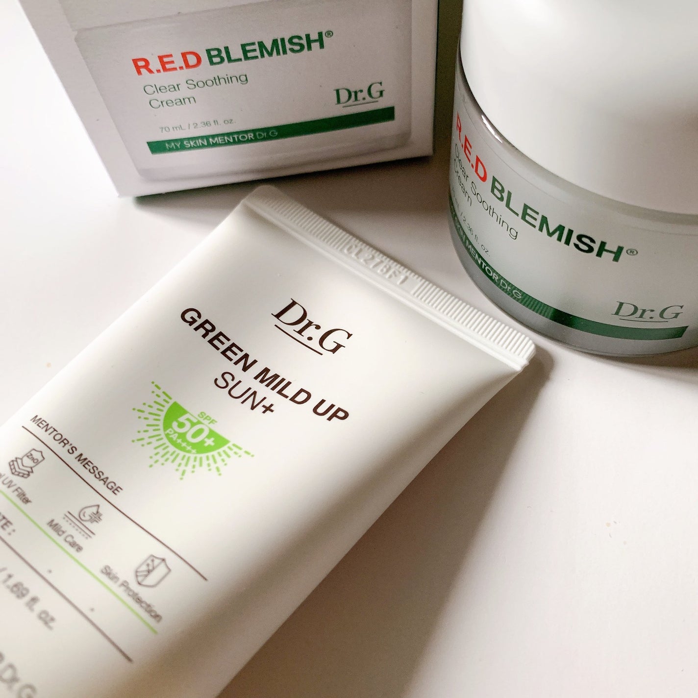 グリーンマイルドアップサンプラス/Dr.G/日焼け止めクリームを使ったクチコミ(1枚目)