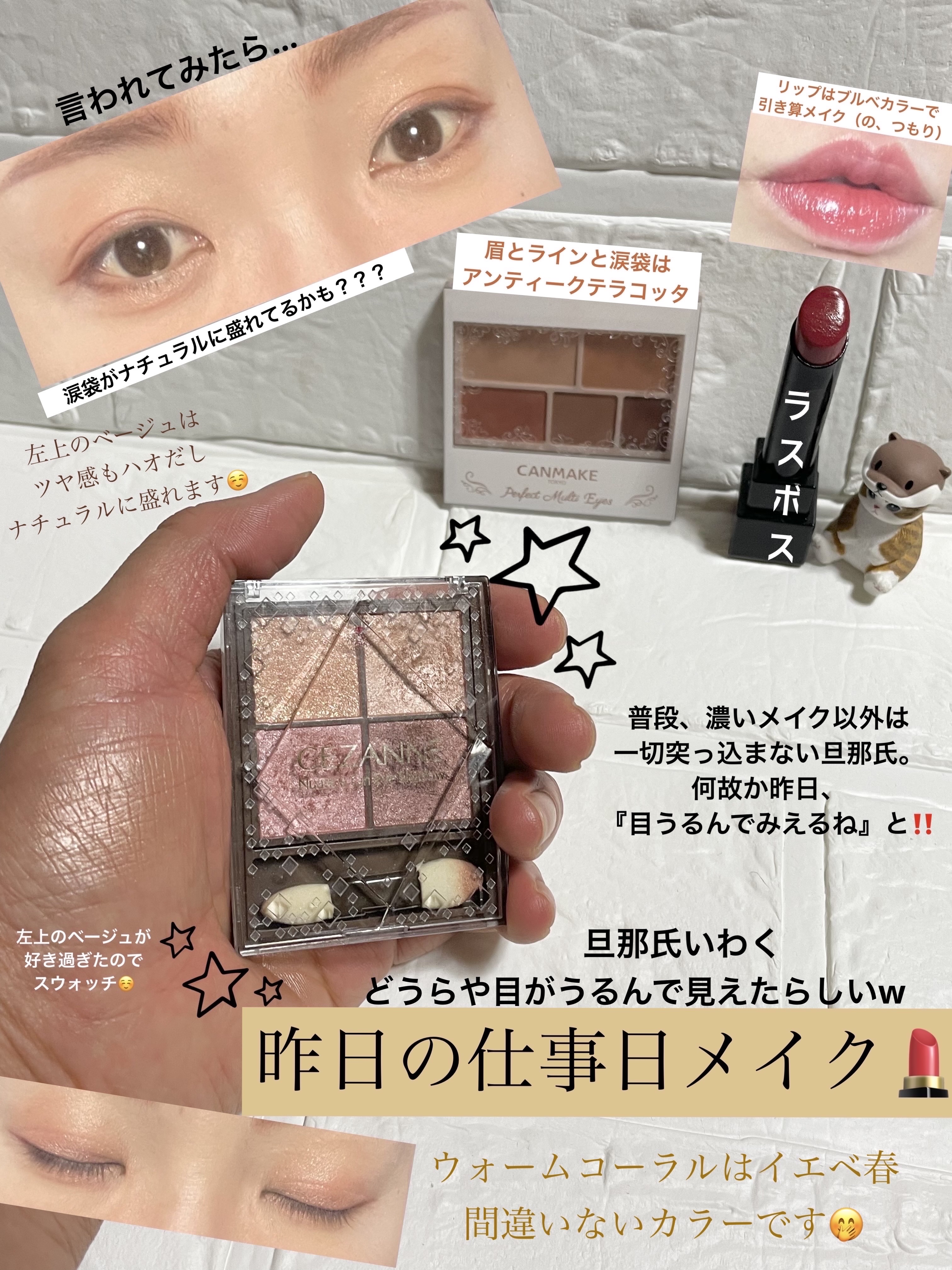 ニュアンスオンアイシャドウ/CEZANNE/アイシャドウパレットを使ったクチコミ（1枚目）