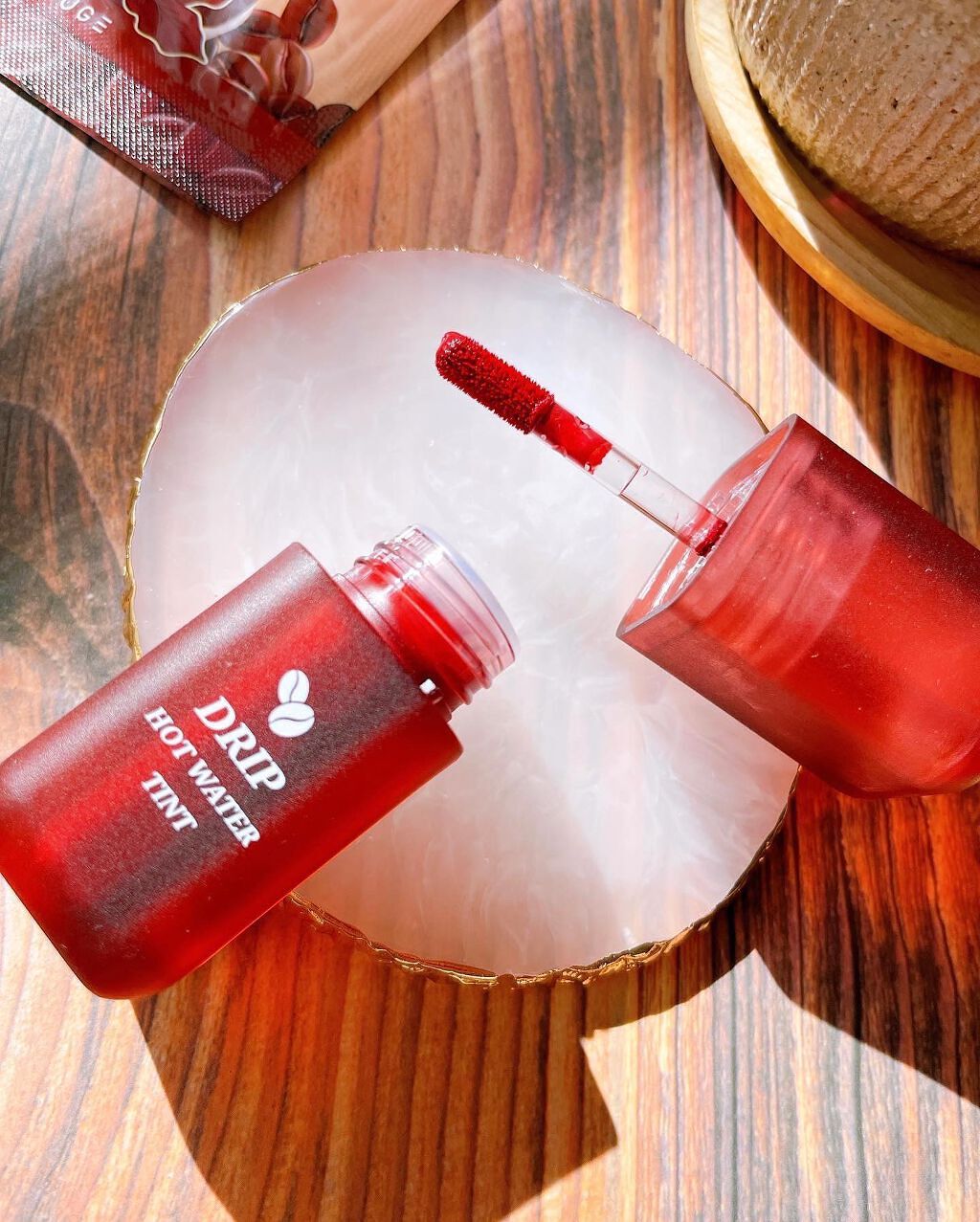 ドリップホットウォーターティント Lv09 モーヴロースティング/BLACK ROUGE/リップティントを使ったクチコミ（2枚目）