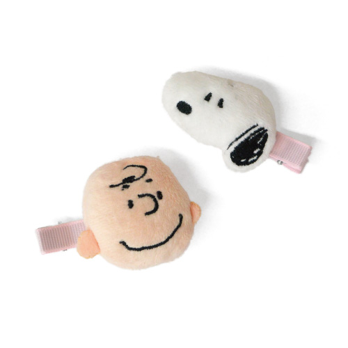 PEANUTS ヘアクリップ スヌーピー & チャーリーブラウン