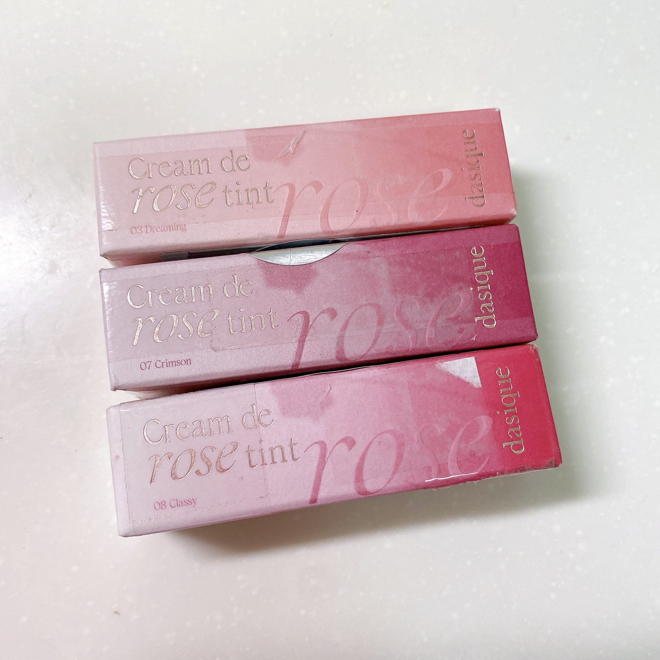 クリームドゥローズティント/dasique/リップティントを使ったクチコミ（2枚目）