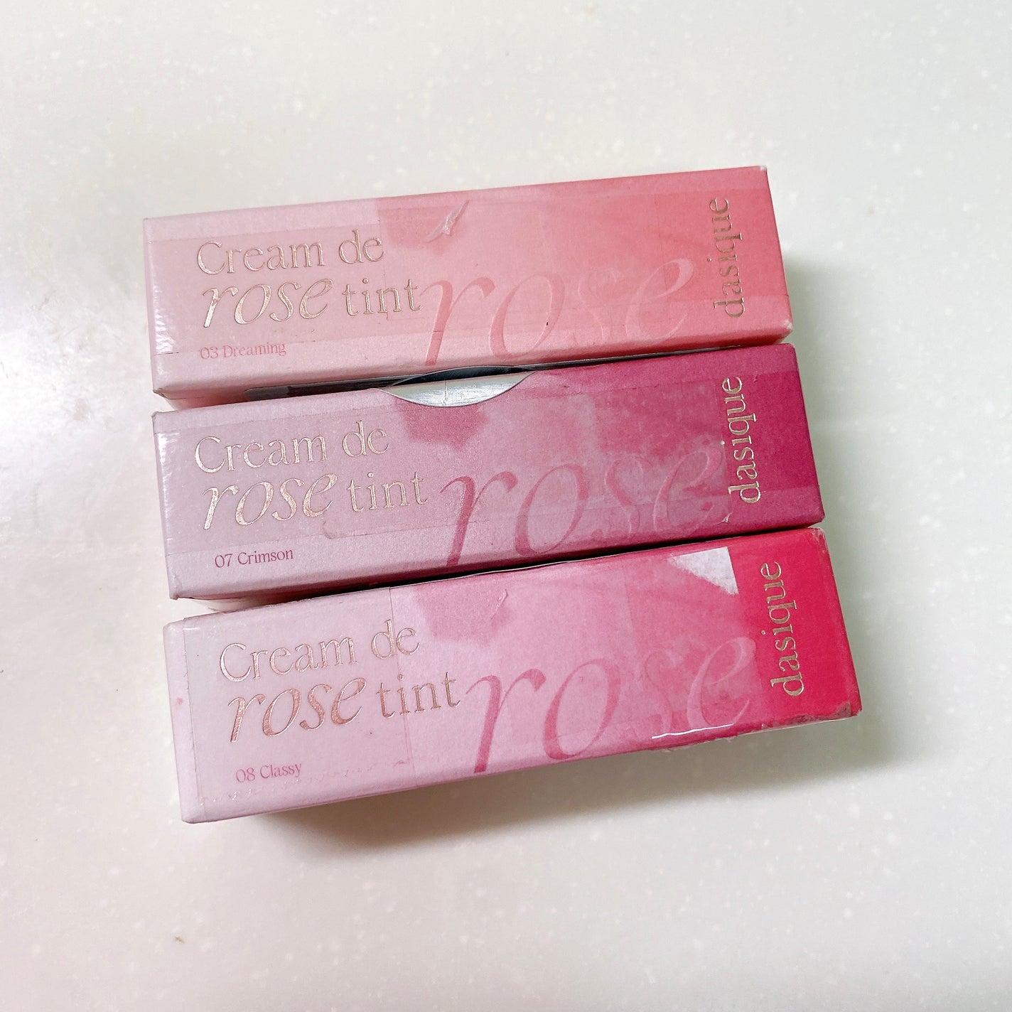 クリームドゥローズティント/dasique/リップティントを使ったクチコミ(2枚目)