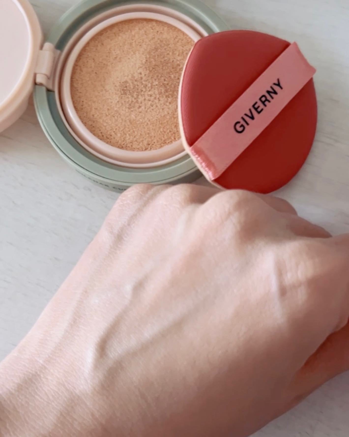 ジヴェルニー 密着カバークッション/GIVERNY/クッションファンデーションを使ったクチコミ(7枚目)