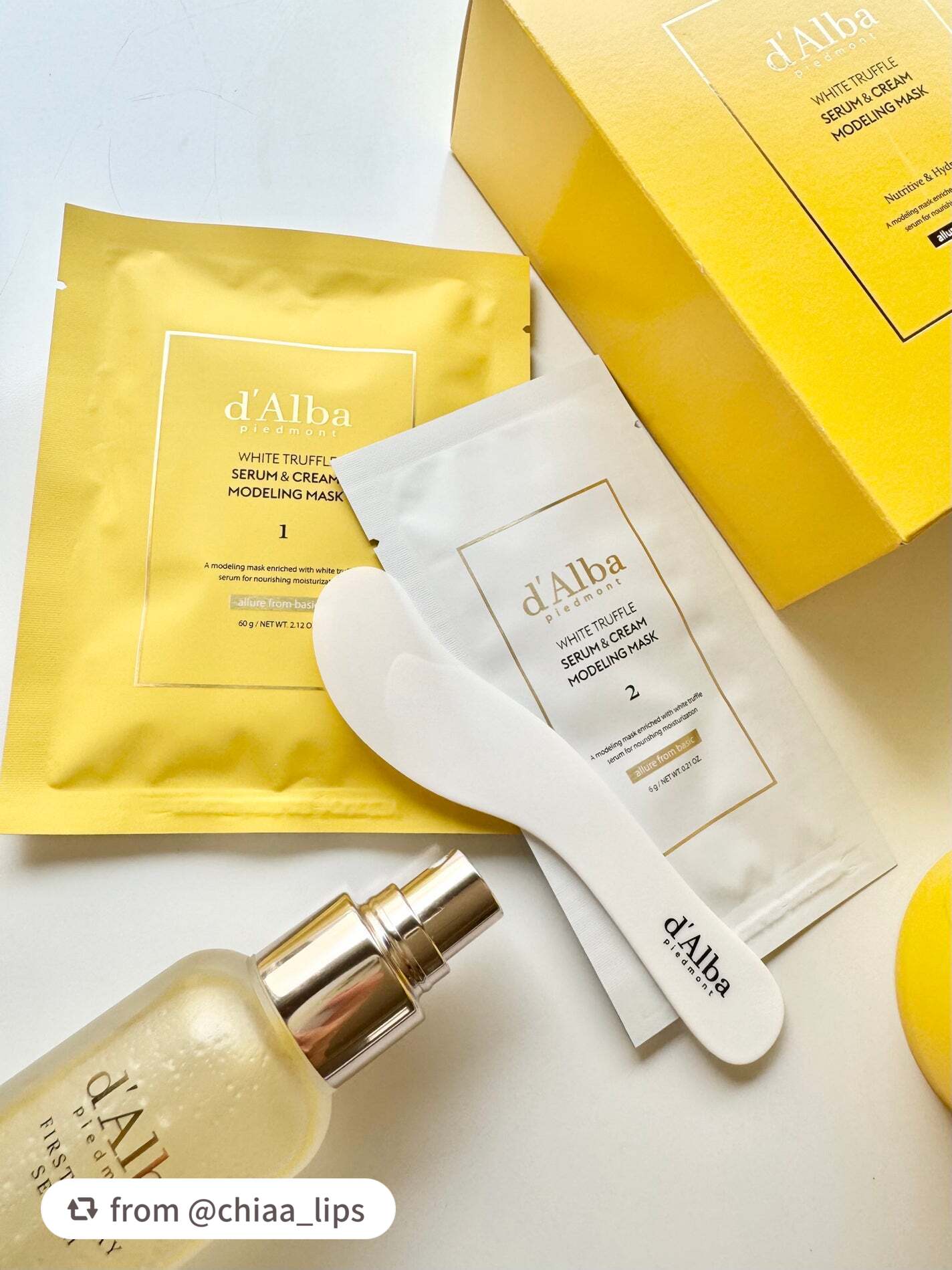 WHITE TRUFFLE SERUM & CREAM MODELING MASK/ダルバ/その他スキンケアを使ったクチコミ(4枚目)