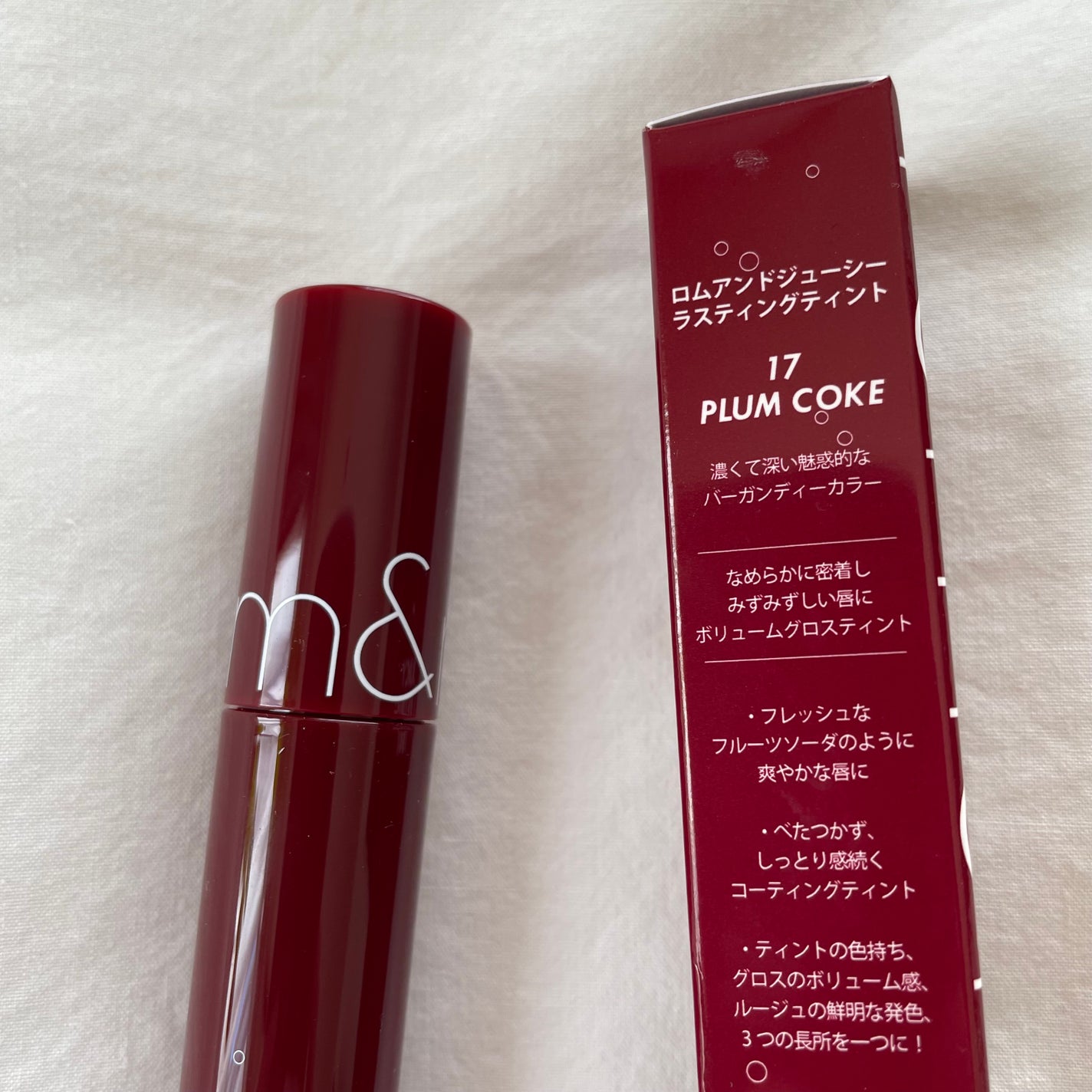 ジューシーラスティングティント/rom&nd/リップティントを使ったクチコミ(4枚目)