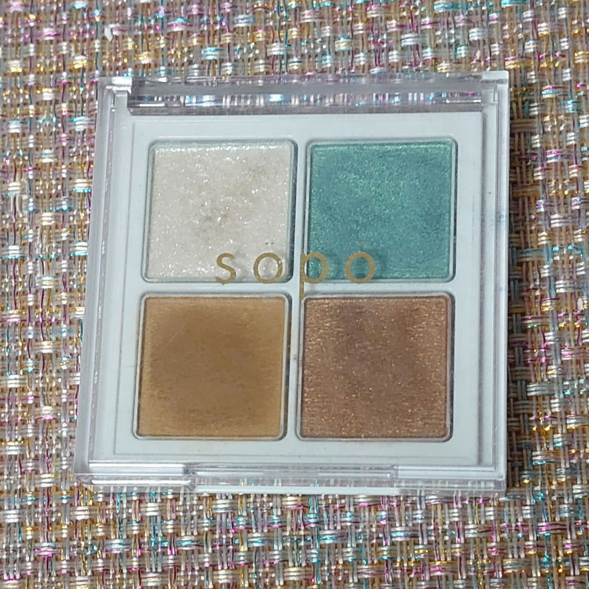 アイパレット 02 スモーキーブルー/sopo/アイシャドウパレットを使ったクチコミ（2枚目）