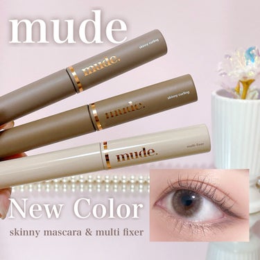 mude✧︎*。
 
✔︎︎︎︎skinny mascara 
04アッシュブラウン 05ミュートブラウン
 
以前からお気に入りのスキニーマスカラ！
04は黒よりやわらかなアッシュカラー。
05は黒と