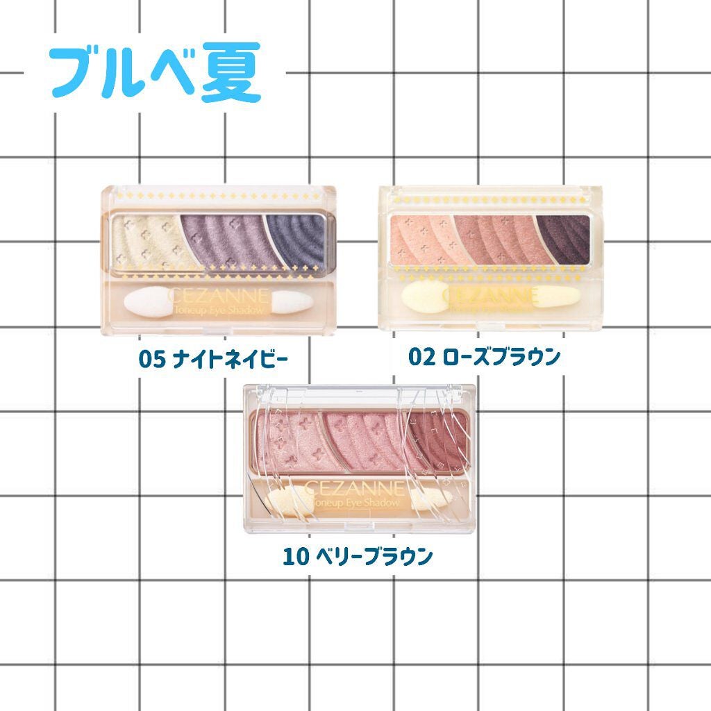 トーンアップアイシャドウ/CEZANNE/アイシャドウパレットを使ったクチコミ(3枚目)