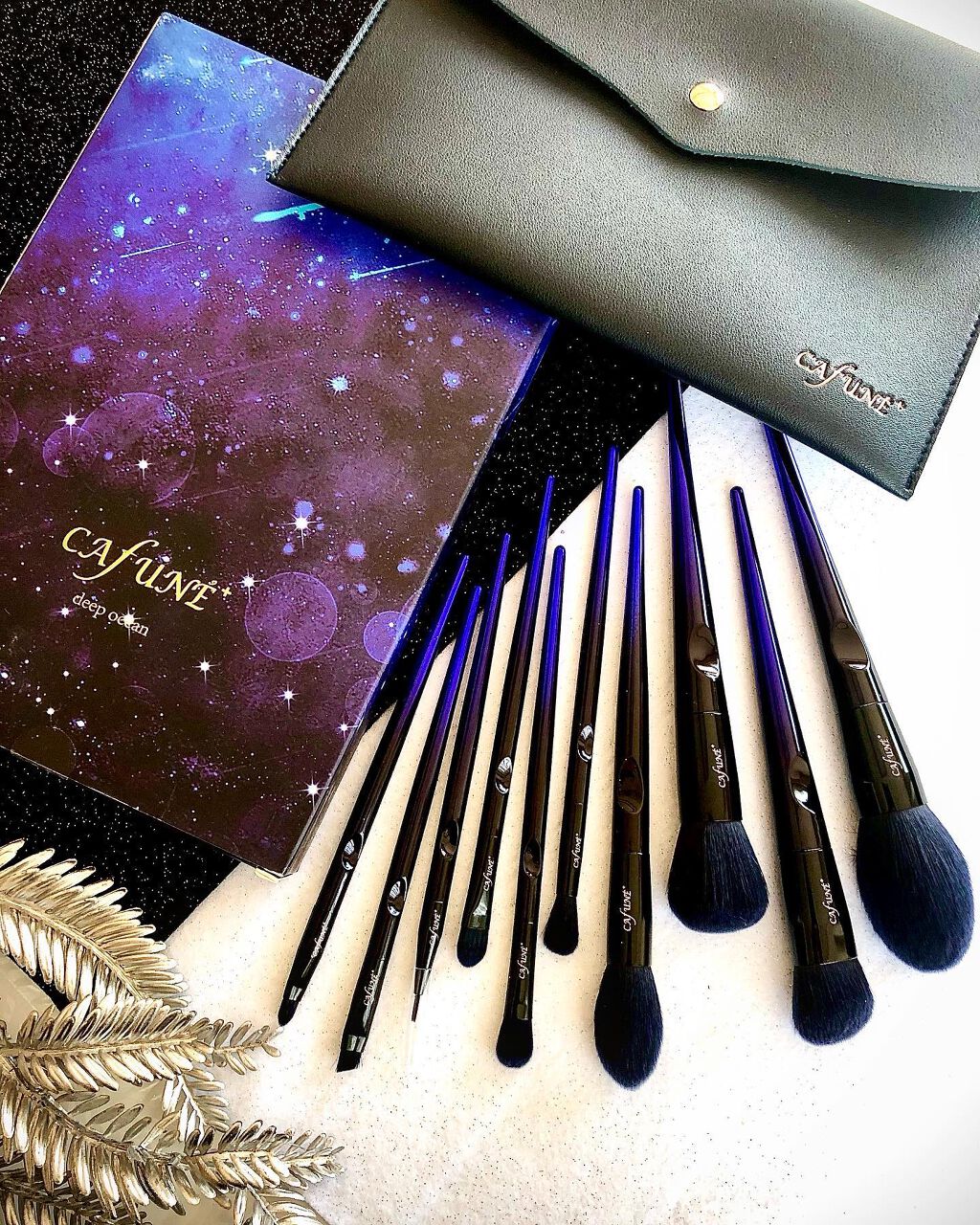 カフネプラス メイクブラシ10本 化粧ポーチ付き/CAFUNEPlus/メイクブラシを使ったクチコミ(6枚目)