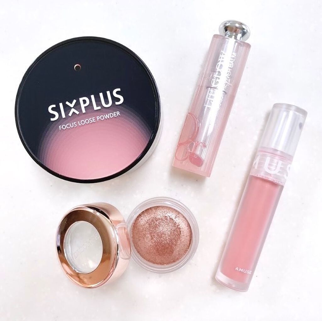 SIXPLUS ソフト フォーカス ブライト二ングルースパウダー #02ピンク/SIXPLUS/ルースパウダーを使ったクチコミ（1枚目）