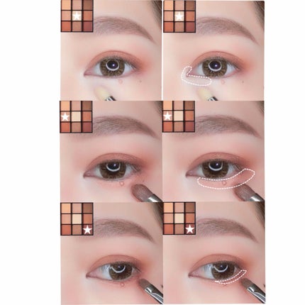 UR GLAM BLOOMING EYE COLOR PALETTE/U R GLAM/アイシャドウパレットを使ったクチコミ(4枚目)