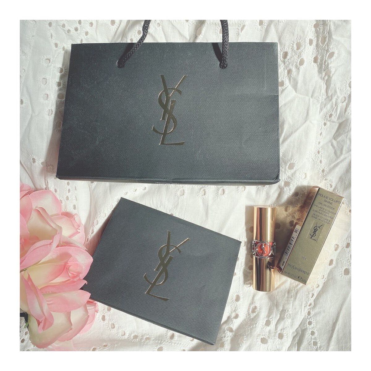 ルージュ ヴォリュプテ シャイン/YVES SAINT LAURENT BEAUTE/口紅を使ったクチコミ(4枚目)