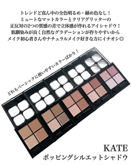 ケイト ポッピングシルエットシャドウ/KATE/アイシャドウパレットを使ったクチコミ(2枚目)