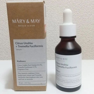 MARY&MAY 青みかん＋白木耳エキスセラムのクチコミ「♡MARY&MAY(マリーアンドメイ)　青みかん83.5%＋白木耳9.7%エキスセラム♡
@m.....」（1枚目）