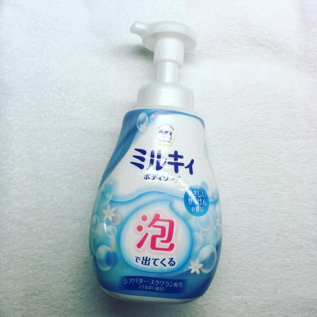 泡で出てくる ミルキィボディソープ やさしいせっけんの香り/ミルキィ/ボディソープを使ったクチコミ(1枚目)