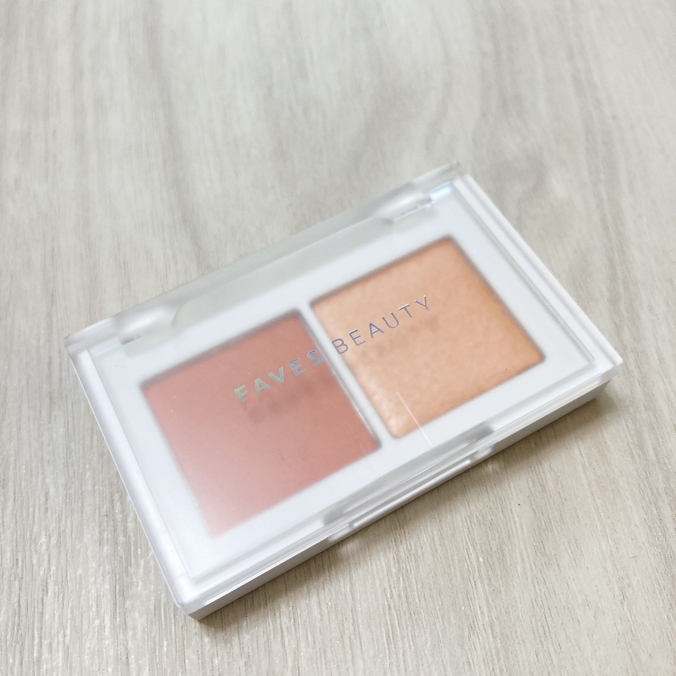 マイカラー デュオシャドウ スフレ ジンジャーアプリコット/FAVES BEAUTY/アイシャドウパレットを使ったクチコミ（2枚目）